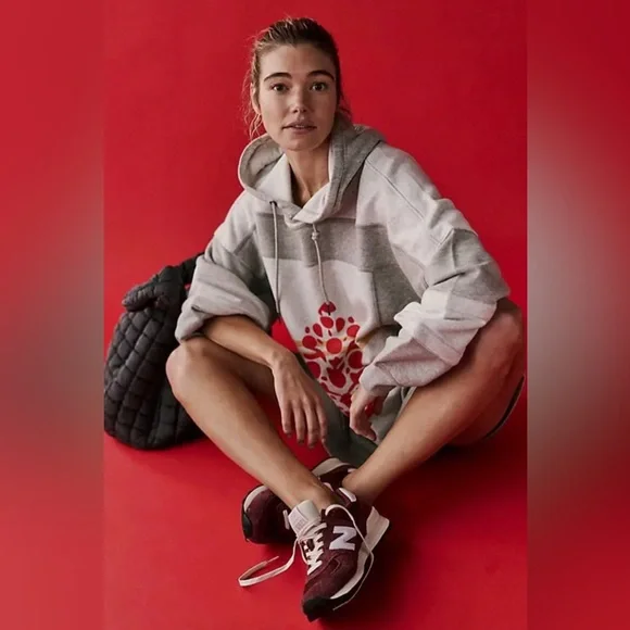 (NWOT) Free People Triple Threat Logo Hoodie - Picture 4 of 14